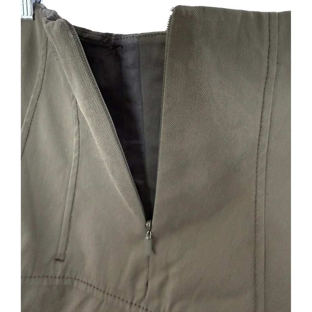 Marissa Webb Women's Olive Green Lace Up Front Mini Skirt Military Utility Style